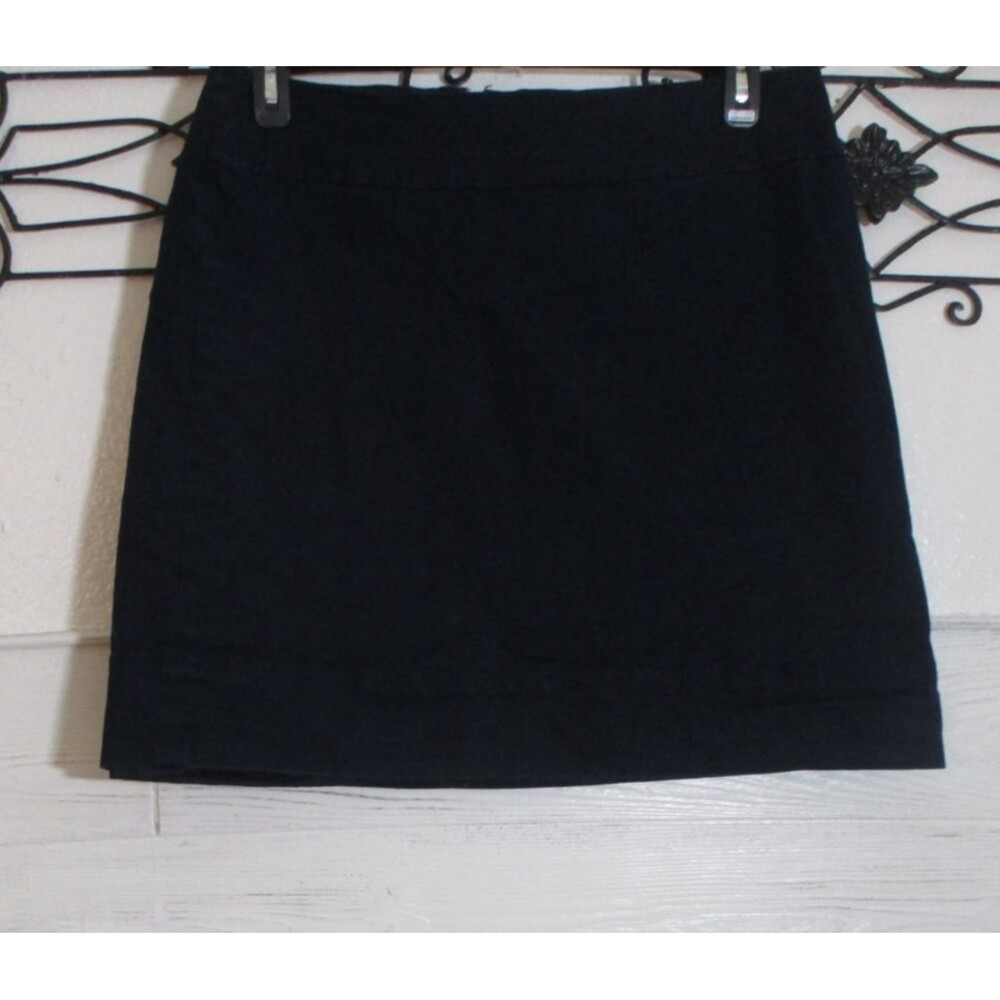 Talbots A Line Skirt Women's Size 12W Blue Lined Cotton Blend